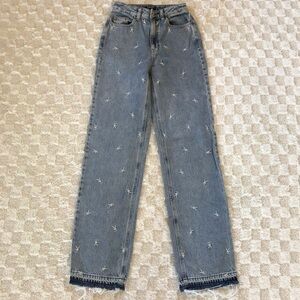 Playboy by PacSun Embroidered High Rise Denim Jeans